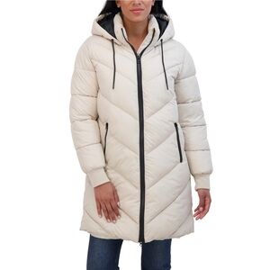 NWT Sebby Juniors' 3/4 Puffer Jacket COLOR TAUP SIZE X-LARGE